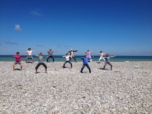 Qi gong à la plage avec Hélène Petre